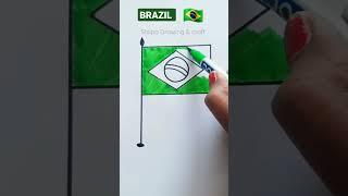 Brazil flag art #shortvideo #viral #easydrawing #artvideo #drawing #viralvideo #brasil #brazil