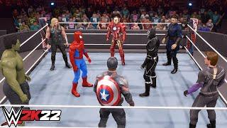 I Put All Avengers in Battle Royale Match - WWE 2K22 PS5 [4K HDR]