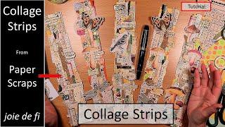 COLLAGE STRIPS From Paper Scraps  Upcycle Your Waste | Tutorial ⭐