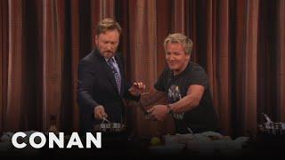 Gordon Ramsay & Conan Cook Shrimp Tacos | CONAN on TBS