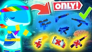 Gummy Shark Challenge in Super Animal Royale BLUE GUN'S ONLY! 