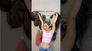 New wig try on haul