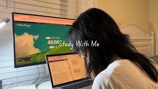 2 HOUR STUDY W ME ⌨️   real time, real sound, timer, typing, productive 