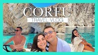 CORFU TRAVEL VLOG| First Days on the Island ️️| Clearest water ever | We rented a boat?!