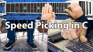 Speed Picking Lick in C | Pedal Steel Guitar Lesson