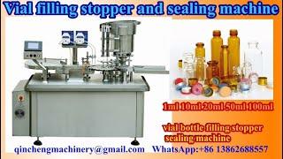 vial filling plug stopper sealing machine.5ml and10ml peristaltic pump vial bottle filler and sealer