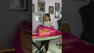 Saree Pre Pleating And Box Folding #sareeboxfolding #saree #sareedrapping #saree