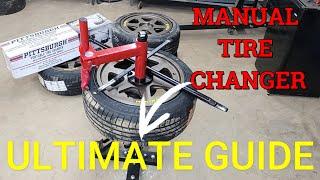 Manual tire changer setup and use guide | Ultimate Guide to Changing tires at home.