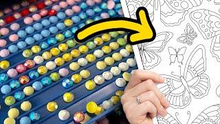 Diamond Painting a COLORING PAGE!?