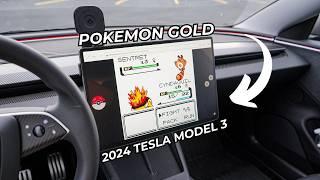 Playing Pokemon In My 2024 Tesla Model 3!