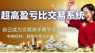 狗狗币 doge币 比特币 BTC 区块链 加密货币 最新行情走势分析，自己就是交易高手 教学系列第三期：中继结构-趋势中常见的整理形态