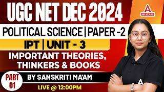 UGC NET Political Science Paper 2 | Unit 3 IPT Important Theories, Thinkers & Books #1