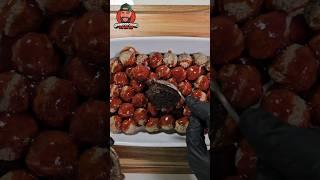 The Ultimate baby shower dish BBQ jerk meatballs #shorts #cooking #viralshorts #viral