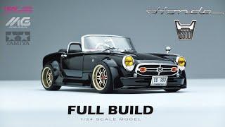 Honda S800 | Restomod build | Tamiya | 1/24 | Scale Model Building (full version)| ASMR