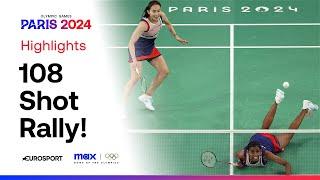 EPIC! Women’s Doubles Badminton Match Features Wild 100-Shot Rally  | #Paris2024 #Olympics