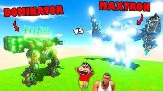 DOMINATOR vs MAXTRON in Animal Revolt Battle Simulator with SHINCHAN and CHOP