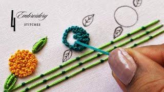 Latest Hand Embroidery Designs|Embroidery Stitches For Beginners|Flower Embroidery Designs