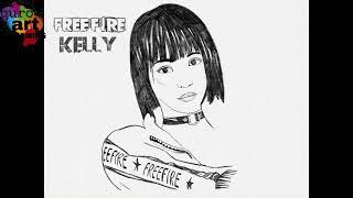 How to Draw FREE FIRE Game Character Kelly Drawing   Dj Alok Drawing