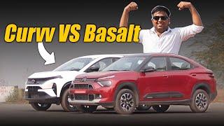 Tata Curvv VS Citroen Basalt - Detailed Comparision | Mileage , Space , Engine Performance & Feature