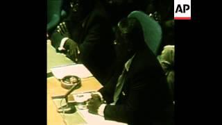 SYND 10 3 78 JOSHUA NKOMO ADDRESSES THE UN ON THE RHODESIAN SITUATION