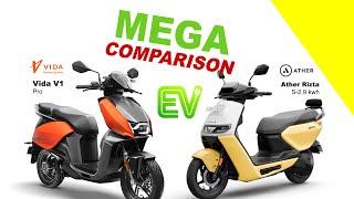 Vida V1 Pro vs Ather Rizta | MEGA COMPARISON | Bike Info