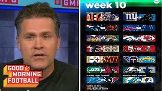 GMFB | Kyle Brandt predicts to NFL in Week 10: Cowboys vs Eagles; Patriots vs Bears; 49ers vs Bucs