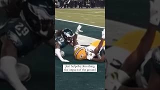 The guardian cap saved his life! #shorts #nfl #packers #eagles