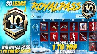 A10 Royal Pass 1 To 100 RP Rewards | Glacier Upgradable Dagger Skin |PUBGM