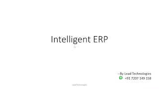 Intelligent ERP- Overview