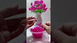 Art and craft, flower making with beads@AZsciCraft