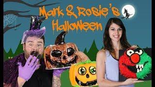 How To Make A Half and Half Cake/ DIY Halloween Pumpkin Cake/ Rosie's Dessert Spot Collaboration