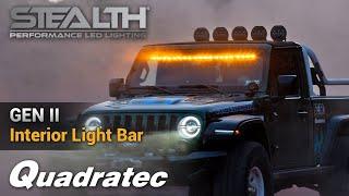 Quadratec Gen II Stealth Interior Mount 50" Light Bar for Jeep Wrangler & Gladiator