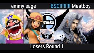 emmy sage (PT, Wario) VS BSC | Meatboy (Sephiroth) | NOTCADE Series #98 - Losers Round 1