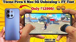 Tecno Pova Neo 6 5G Unboxing With Free Fire Test || Tecno Pova Neo 6 5G Free Fire FPS Test | MTD6300