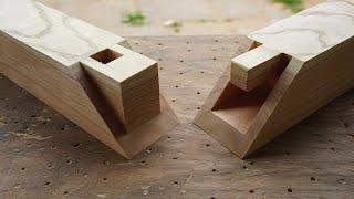 Amazing Techniques Hand Cutting Joints Of Japanese Carpenter -ASMR Mortise and Tenon Of Hide Joints