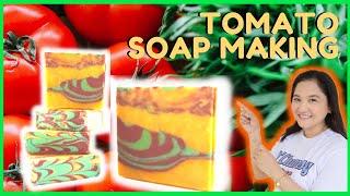 How to make Natural COLD PROCESS TOMATO SOAP at home | D' Clumsy Soaper