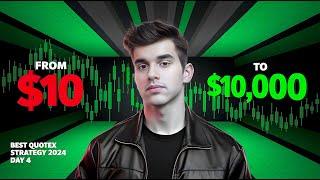 $10 to $10,000 Series Day 4 | Quotex Trading Strategy | Binary Options