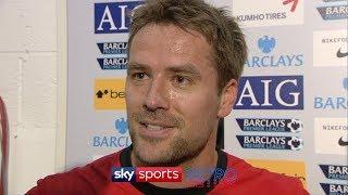 Michael Owen after his dramatic Manchester derby winner - Man United 4-3 Man City