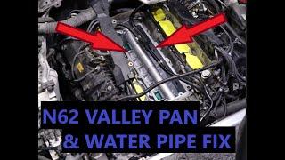 BMW N62 COOLANT LEAK! VALLEY PAN AND WATER PIPE REPLACEMENT