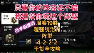 冠军联赛19胜超强统治力4222阵型推荐，只要你的阵容还可以就玩这个阵型 FC24 BEST META 4222 FORMATION & CUSTOM TACTICS