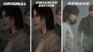 Silent Hill 2 - Full Angela Graveyard Scene Comparison - [Original vs Enhanced Edition vs Remake]