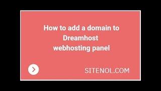 Adding domain name using DreamHost panel