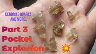 Pocket Revealed Appalachian Mountains  | High Altitude Crystals | Dendrite | Fluorite | Part 3