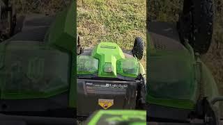 Running  over Box Tracx strip with law mower