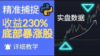 Python自动识别底部暴涨股，数据回测与交易策略