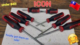 ICON Professional Mechanic’s Screwdriver Set, 8 Piece