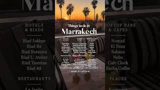 Things to do in Marrakech #marrakech #morocco #marrakesh #travelguide #traveltips #travelblogger