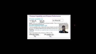 Process Capability and Process Performance