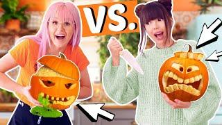 Kürbis-Schnitz-Challenge ️BFF BATTLE Halloween | ViktoriaSarina