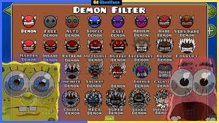 DEMON FILTER? Geometry Dash Difficulty Faces